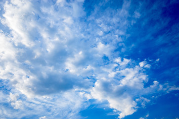夏空に浮かんだ白い雲