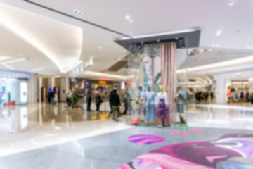 Abstract blur shopping mall of department store interior for background