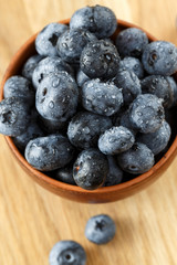 fresh blueberries in a plate