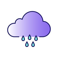 Fototapeta premium Rain color icon