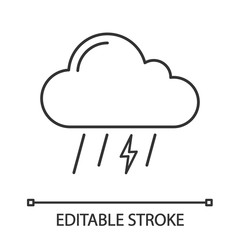 Thunderstorm linear icon