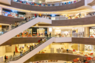 Fototapeta premium Abstract blur shopping mall of department store interior for background