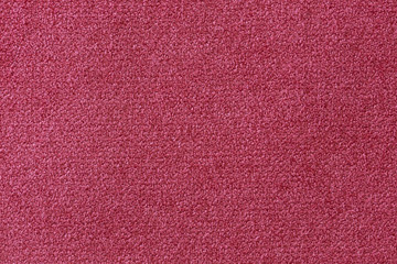 Red textile texture, boucle, fluff surface.	