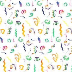 vector digital pattern of stylized funny gradient elements isolated on white. Design element, printed goods, children production, textile and clipart.