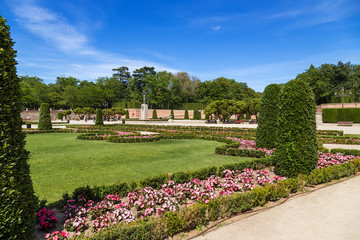 Madrid, Spain. Scenic view of the Parterre Garden