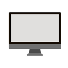 monitor screen, vector illustration, flat style,front