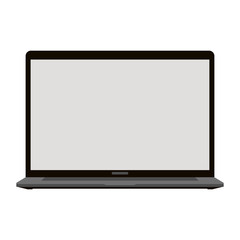 notebook laptop, vector illustration, flat style,front
