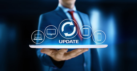 Update Software Computer Program Upgrade Business technology Internet Concept