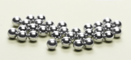 BB's silver balls on yellow
