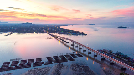 Taksin Maharat Bridge Chanthaburi Thailand.