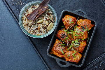 Chicken curry dish