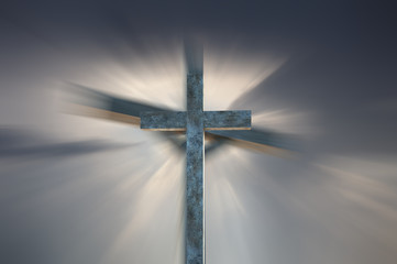 Christian cross 3d rendering