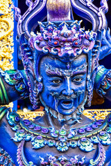 Wat Rong Suea Ten, Blue Temple, Chiang Rai, Thailand