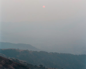 sunset in mountains