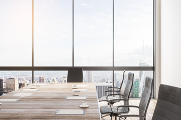 Clean meeting room interior