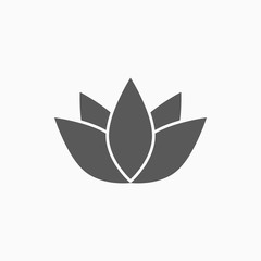 lotus icon, flower vector