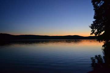 sunset on the lake