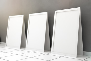 Side view of empty banners