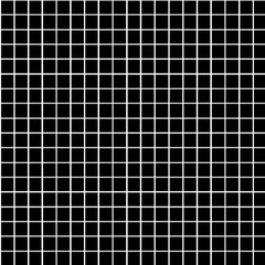 The mosaic of black squares on a white background. 