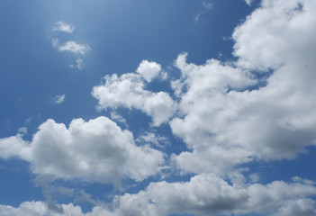 Naklejka na ściany i meble blue sky with beautiful clouds for the background