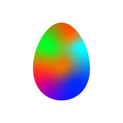 Easter egg in a playful festive style for experimentation and inspiration. Bright colors mixed in the shape of eggs for a cheerful mood.