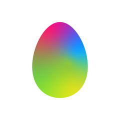 Easter egg in a playful festive style for experimentation and inspiration. Bright colors mixed in the shape of eggs for a cheerful mood.