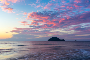 Greece, Zakynthos, Magic morning sky decorating turtle island