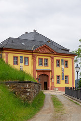 Fototapeta na wymiar Das Torhaus des Oberen Schlosses in Greiz, Thüringen, Deutschland