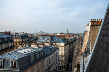 Paris view, houses and sky, France