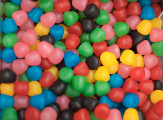 Candy on the counter of the store.