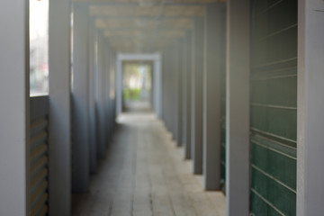pedestrian protective corridor made of wood and metal