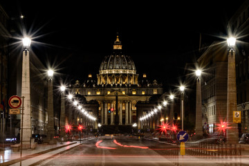 Fototapeta na wymiar Vatican Nightscape