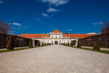 Fototapeta na wymiar Lower Belvedere palace in a beautiful early spring day