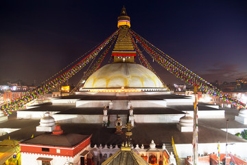 Boudha or Bodhnath stupa in Kathmandu, Nepal