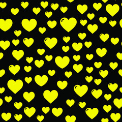 Hearts for Valentine's Day. Romantic feeling and love. Seamless vector EPS 10. Abstract geometric pattern. Multicolor Figures. Texture for print and Banner. Flat style