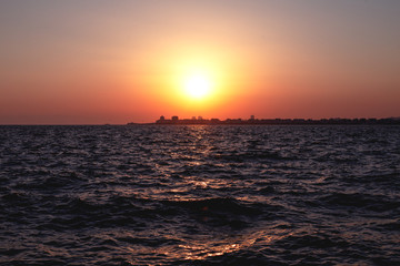 sunset over the sea