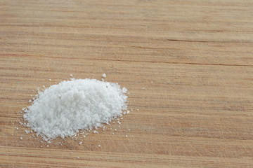 Fototapeta na wymiar Salt on a wooden table