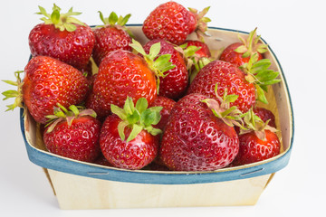 basket filled with ripe strawberries