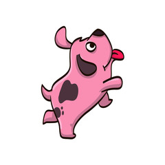 dog cartoon colorful funny animal