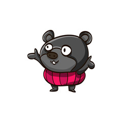 bear in shorts cartoon colorful funny animal