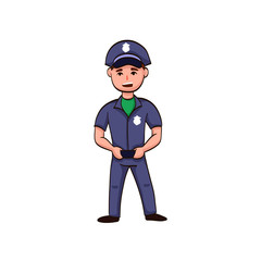 cartoon funny policeman