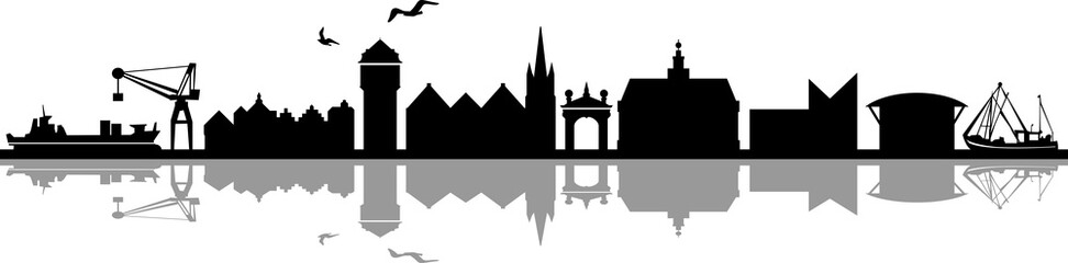 Naklejka premium Emden City Skyline