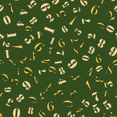 Numbers education, school concept. Seamless vector EPS 10 pattern. Flat style