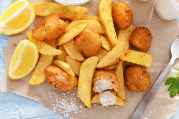 Fish and chips - traditional english fast food