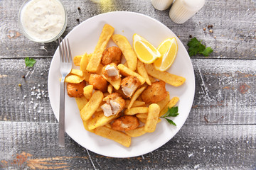Fish and chips - traditional english fast food