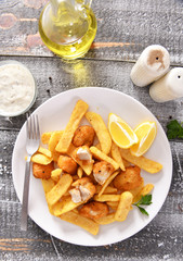 Fish and chips - traditional english fast food