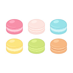 Cartoon macaron set
