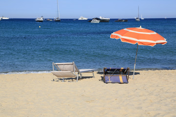 Frankreich, Provence, Cote d´azur: Am berühmten Strand Pampelonne von Saint-Tropez
