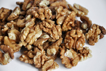 walnuts isolated on white background