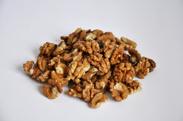 walnuts isolated on white background